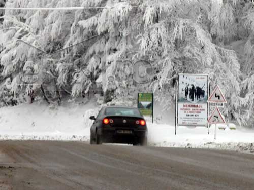 Foto: DN 18, Pasul Gutai - iarna (c) eMaramures.ro